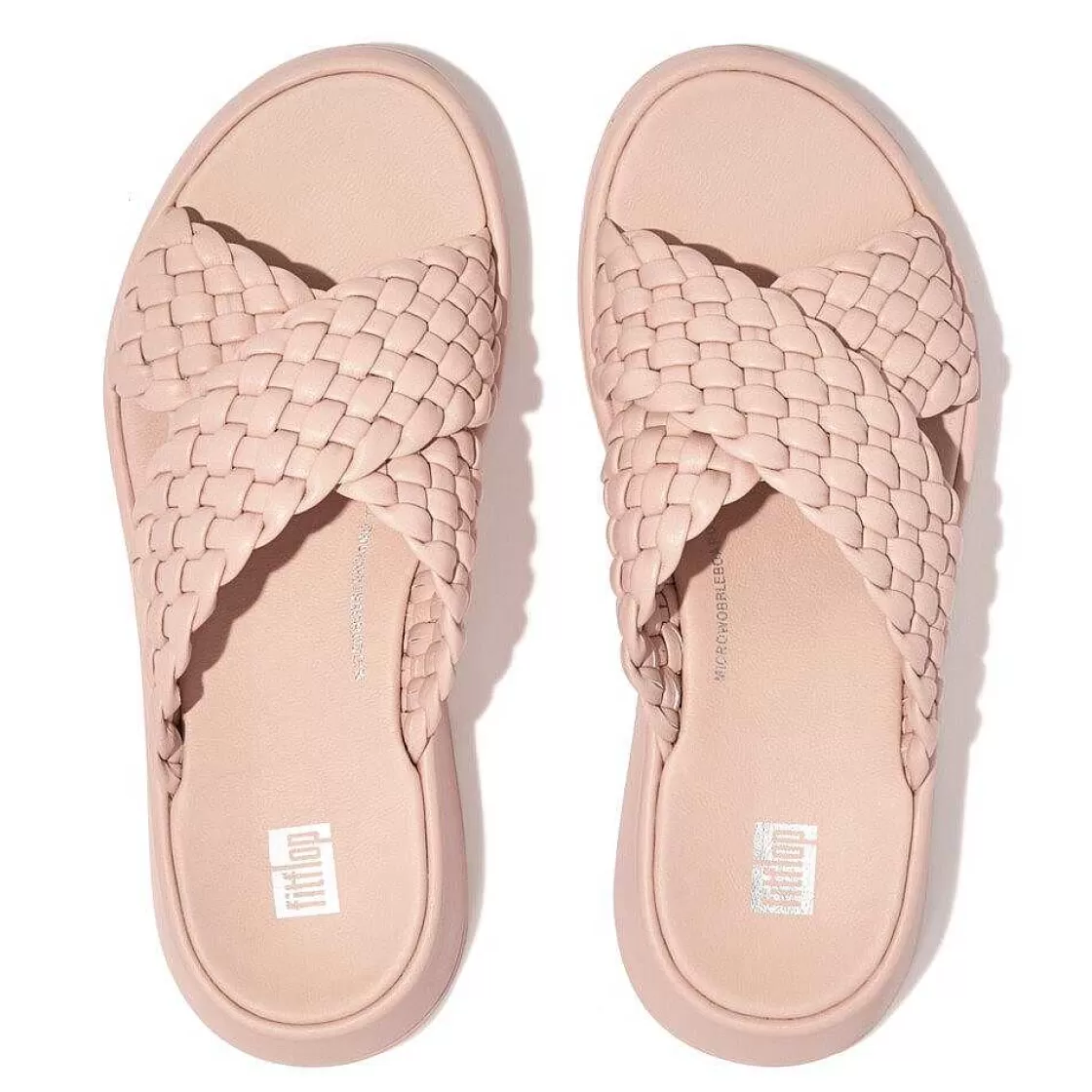 Hot Fitflop F-Mode Geweven Lederen Kruisslippers