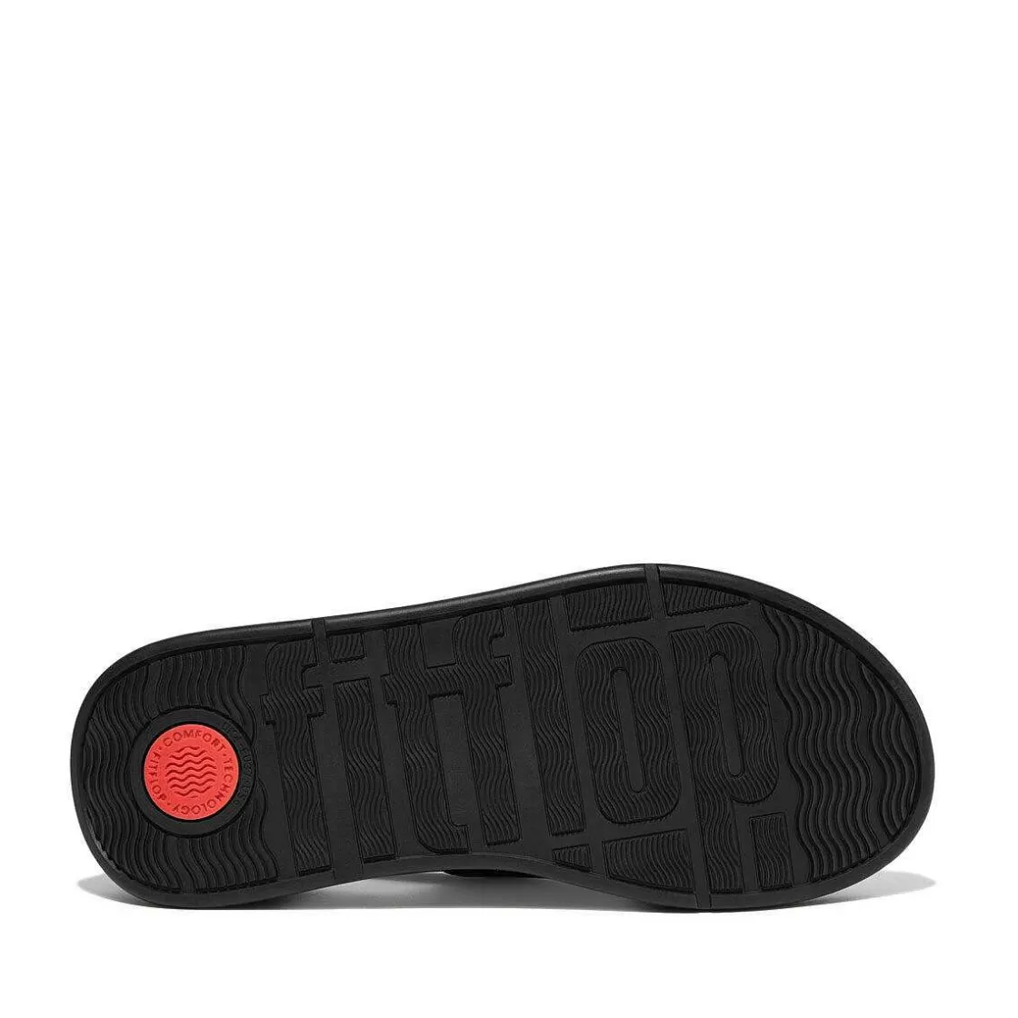 Sale Fitflop F-Mode Leren Platte Sandalen Met Band Aan De Achterkant