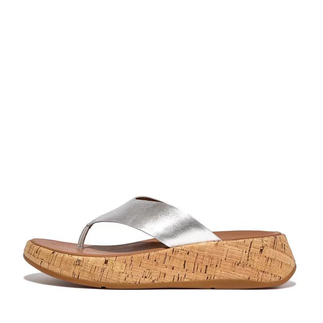 Flash Sale Fitflop F-Mode Leren/Kurk Platte Neus