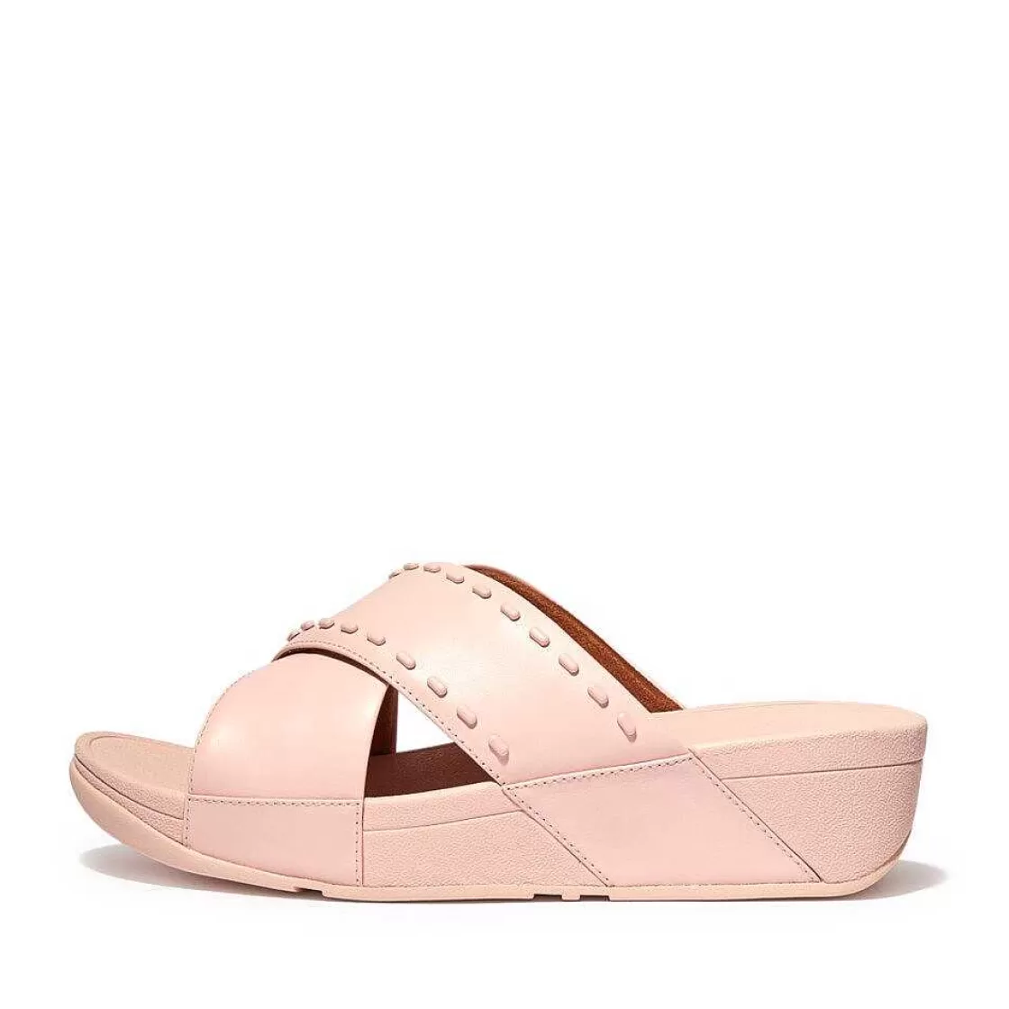 Flash Sale Fitflop Lulu Lederen Kruisslippers Met Rubberen Studs