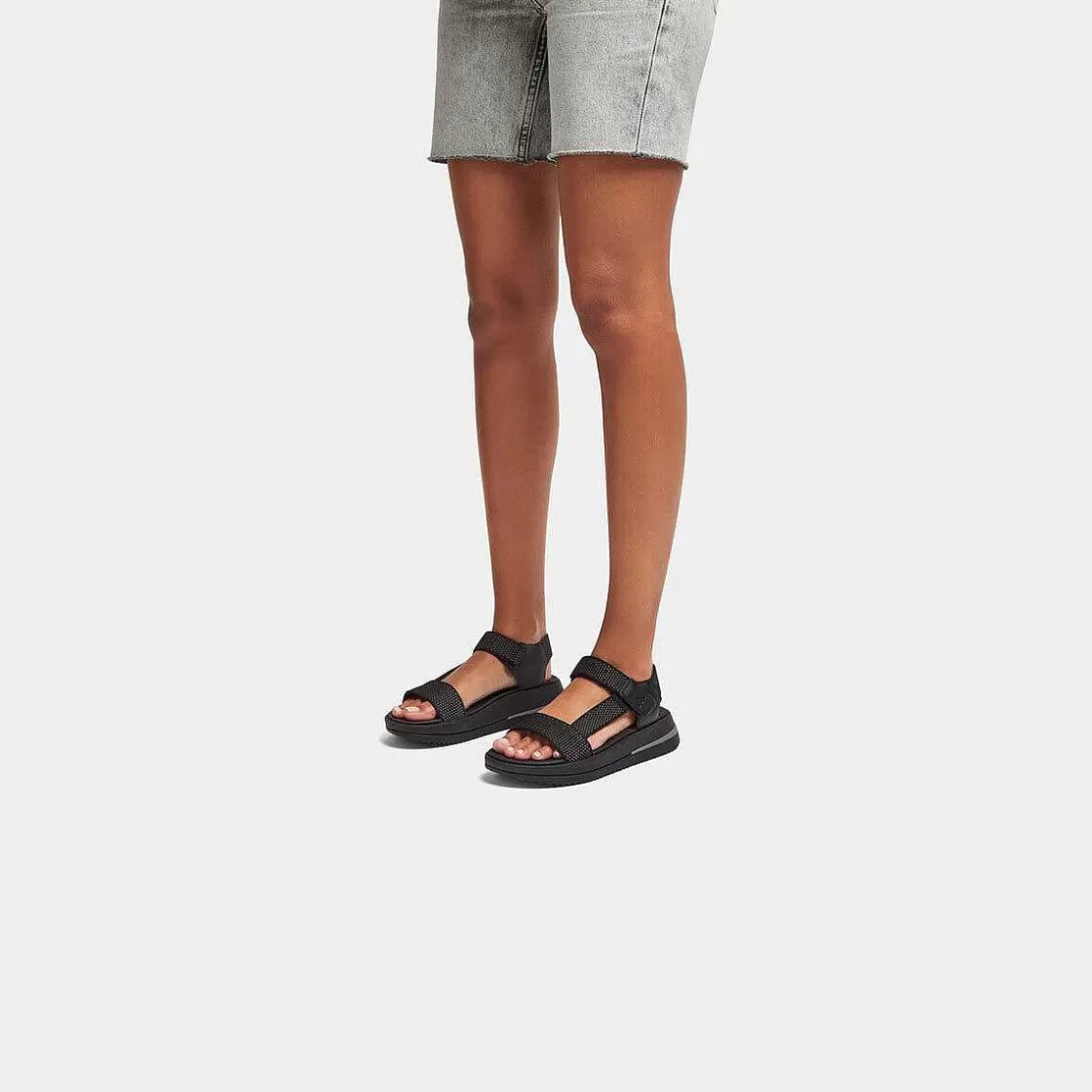 Sale Fitflop Surff Tweekleurige Sport-Singelband/Leren Sandalen Met Band Aan De Achterkant
