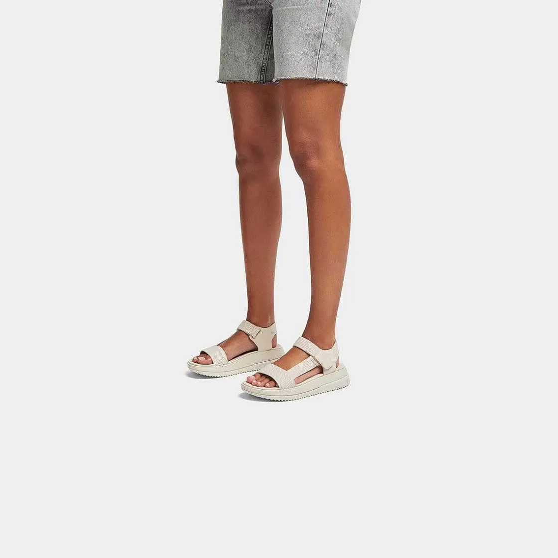 Flash Sale Fitflop Surff Tweekleurige Sport-Singelband/Leren Sandalen Met Band Aan De Achterkant